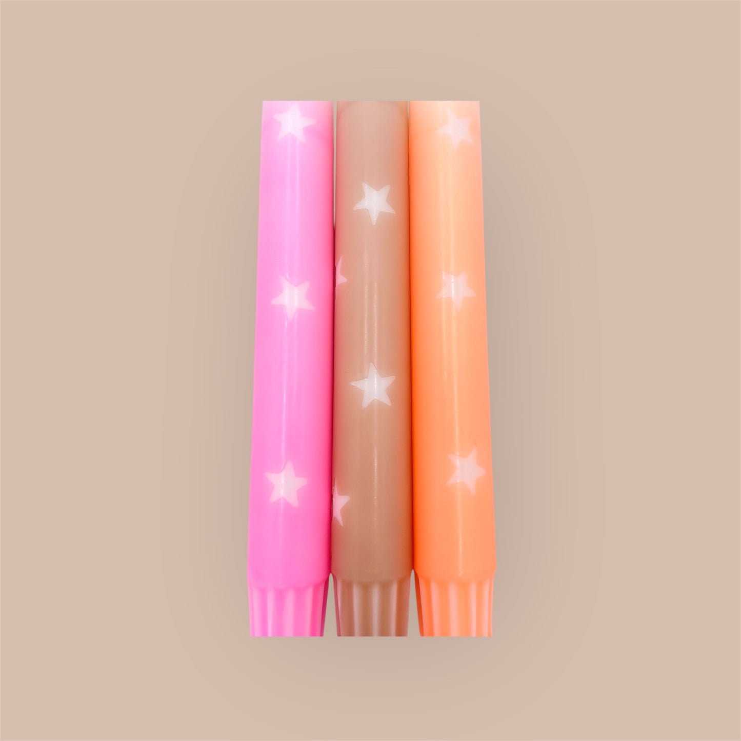 Dip Dye Kerzen 3er Set Mix Sterne