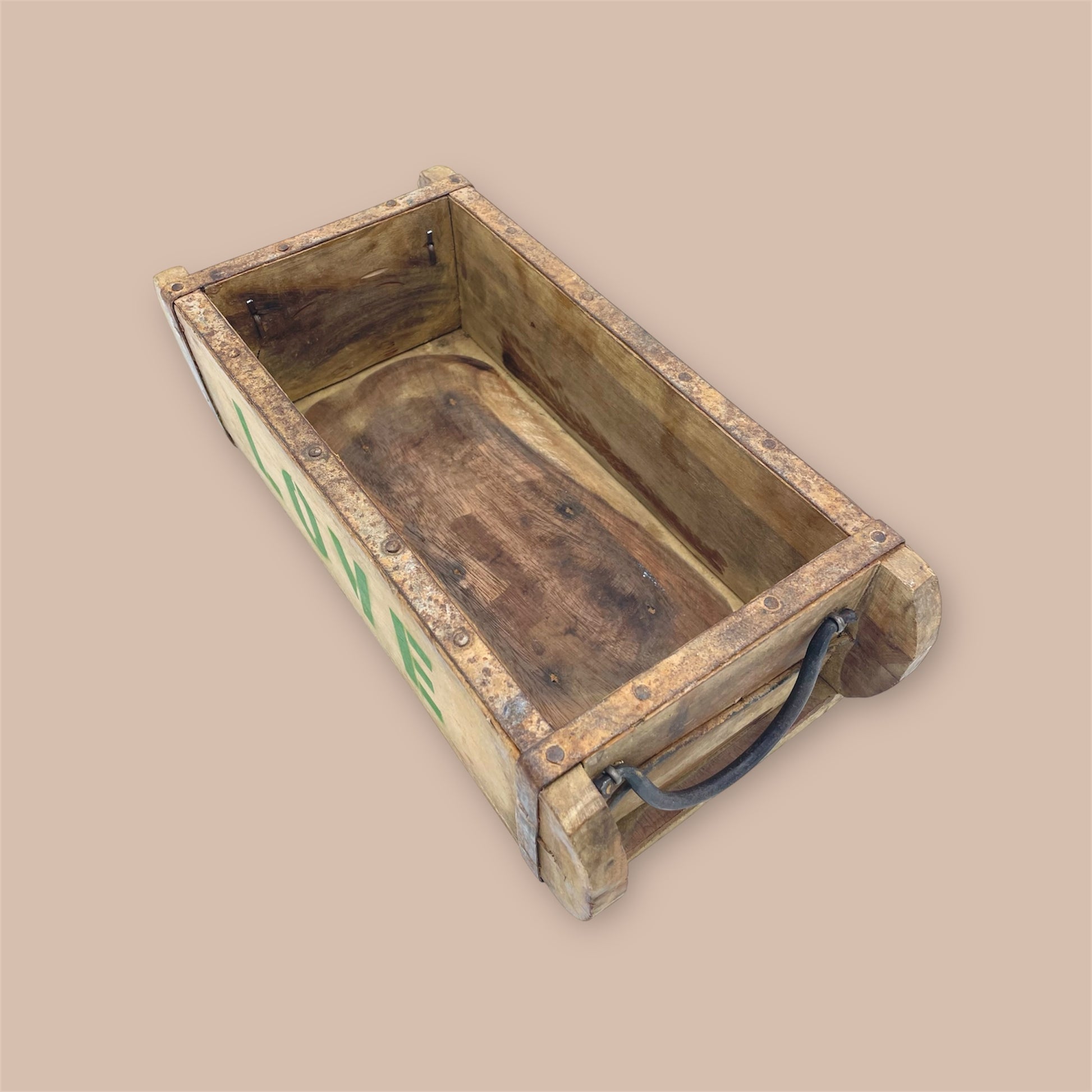 Ziegelform Holz Grün Love Vintage 