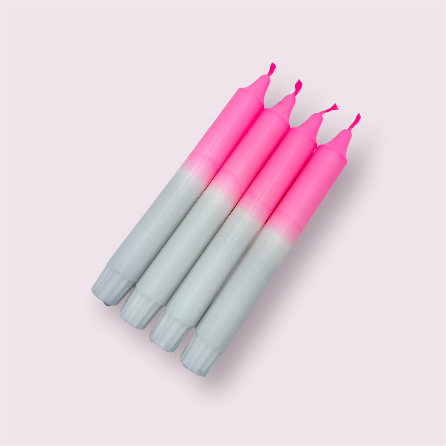 Dip Dye Kerzen 4er Set Pink Grau 