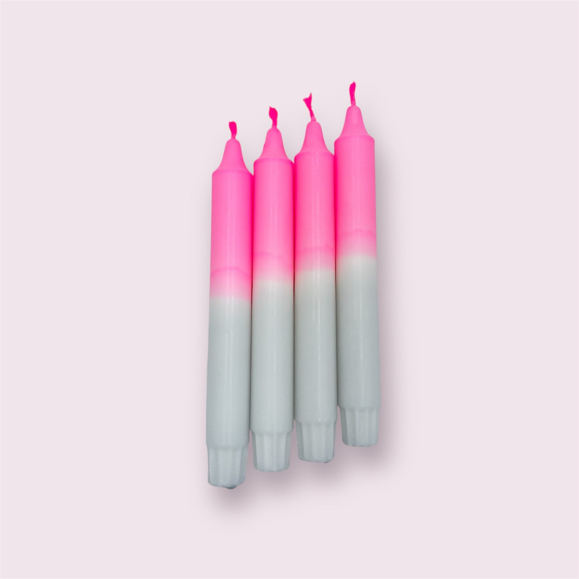 Dip Dye Kerzen 4er Set Pink Grau 