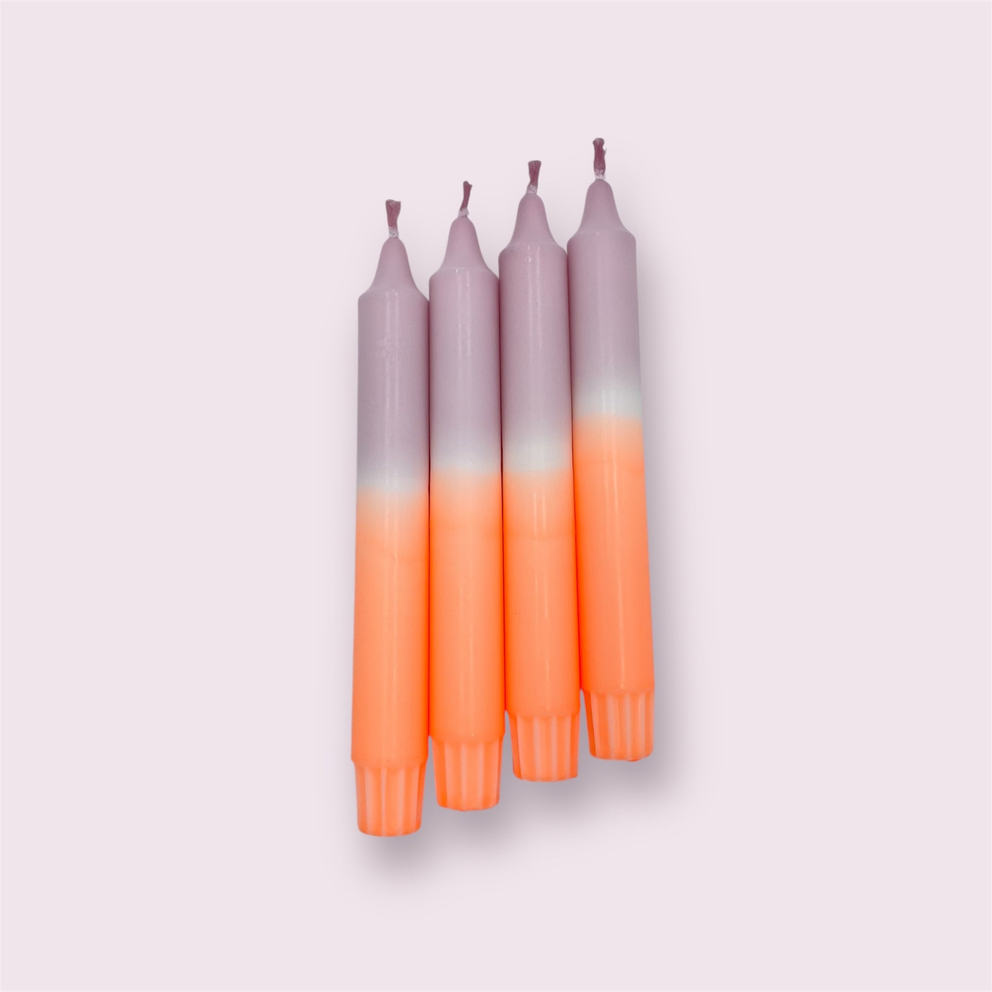 Dip Dye Kerzen 4er Set Flieder Orange