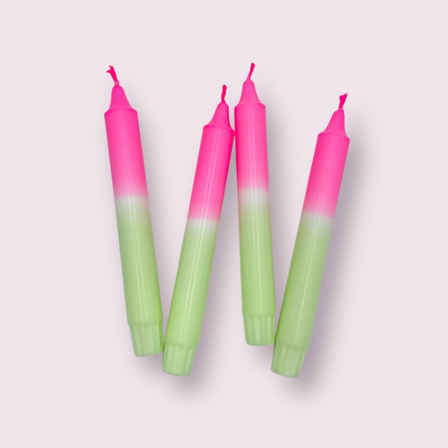 Dip Dye Kerzen 4er Set Pink Grün