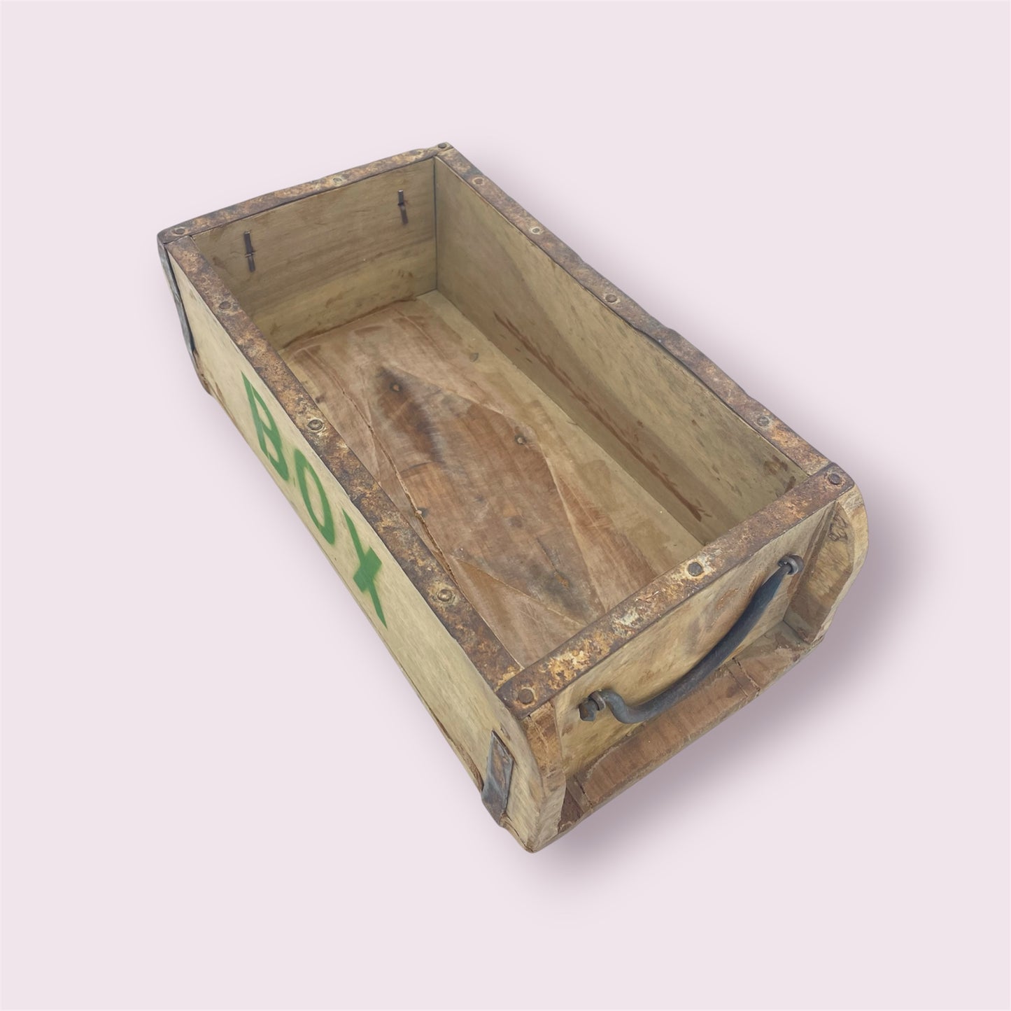 Ziegelform Box Schriftzug grün