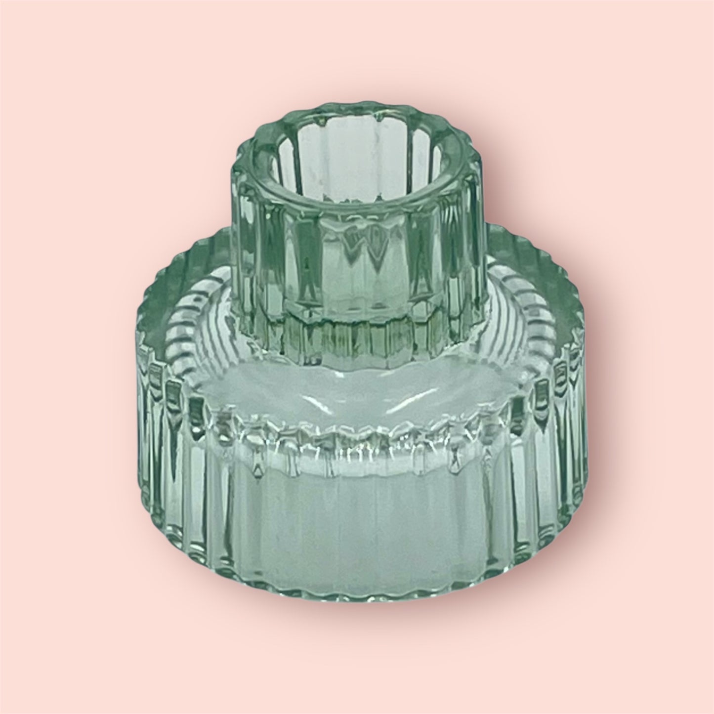 Glas Kerzenständer Grün Klein 