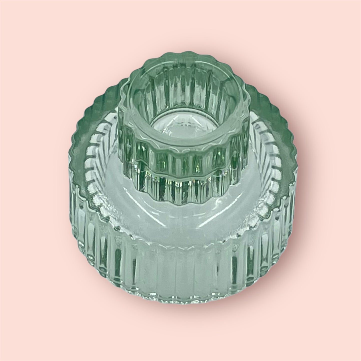 Glas Kerzenständer Grün Klein 