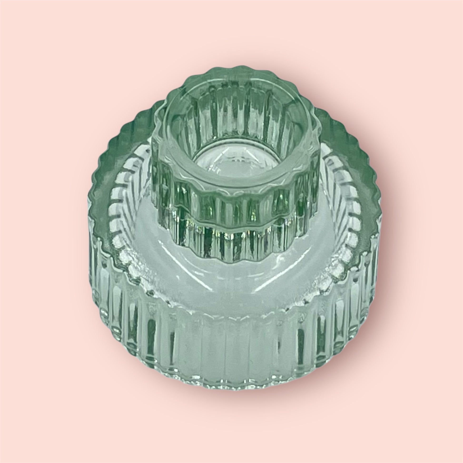 Glas Kerzenständer Grün Klein 